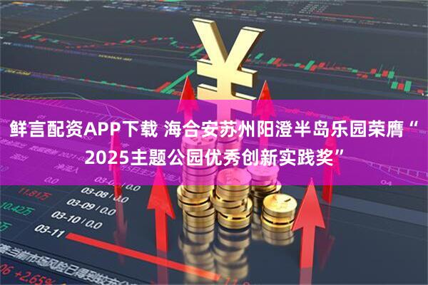 鲜言配资APP下载 海合安苏州阳澄半岛乐园荣膺“2025主题公园优秀创新实践奖”
